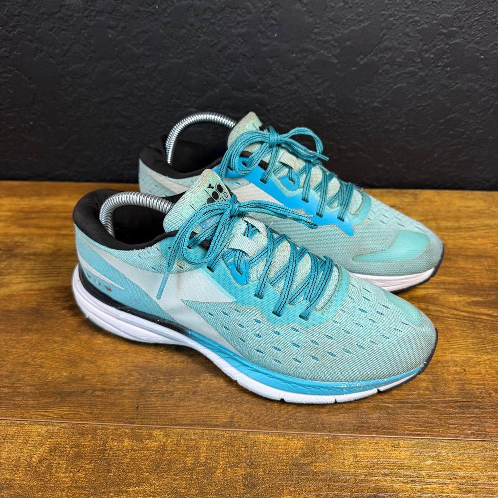 Diadora Mythos Blushield 101.176883 Teal Mesh Running Shoes Womens 8